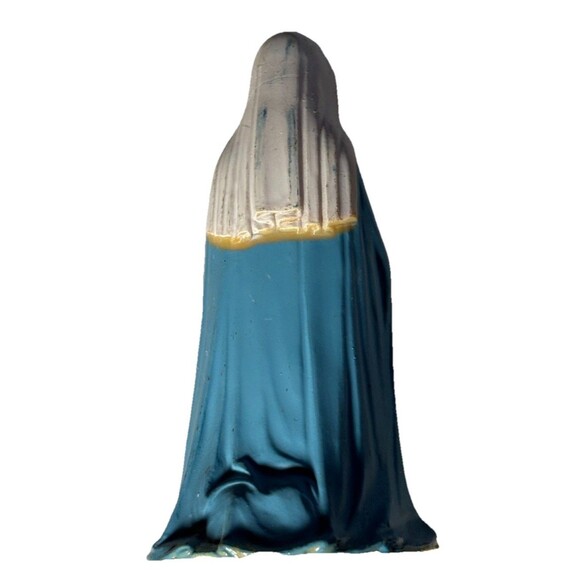 Vintage 1960s Mary Nativity 3.75" Figurine Figure Plastic Hong Kong Replacement - Picture 3 of 7